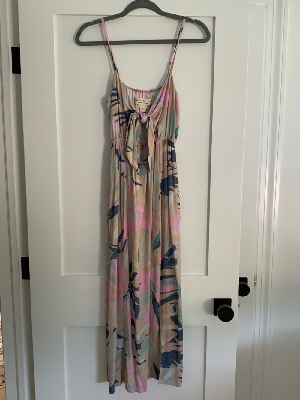 Saltwater Luxe Tie-Front Floral Midi Dress - Picture 3 of 7